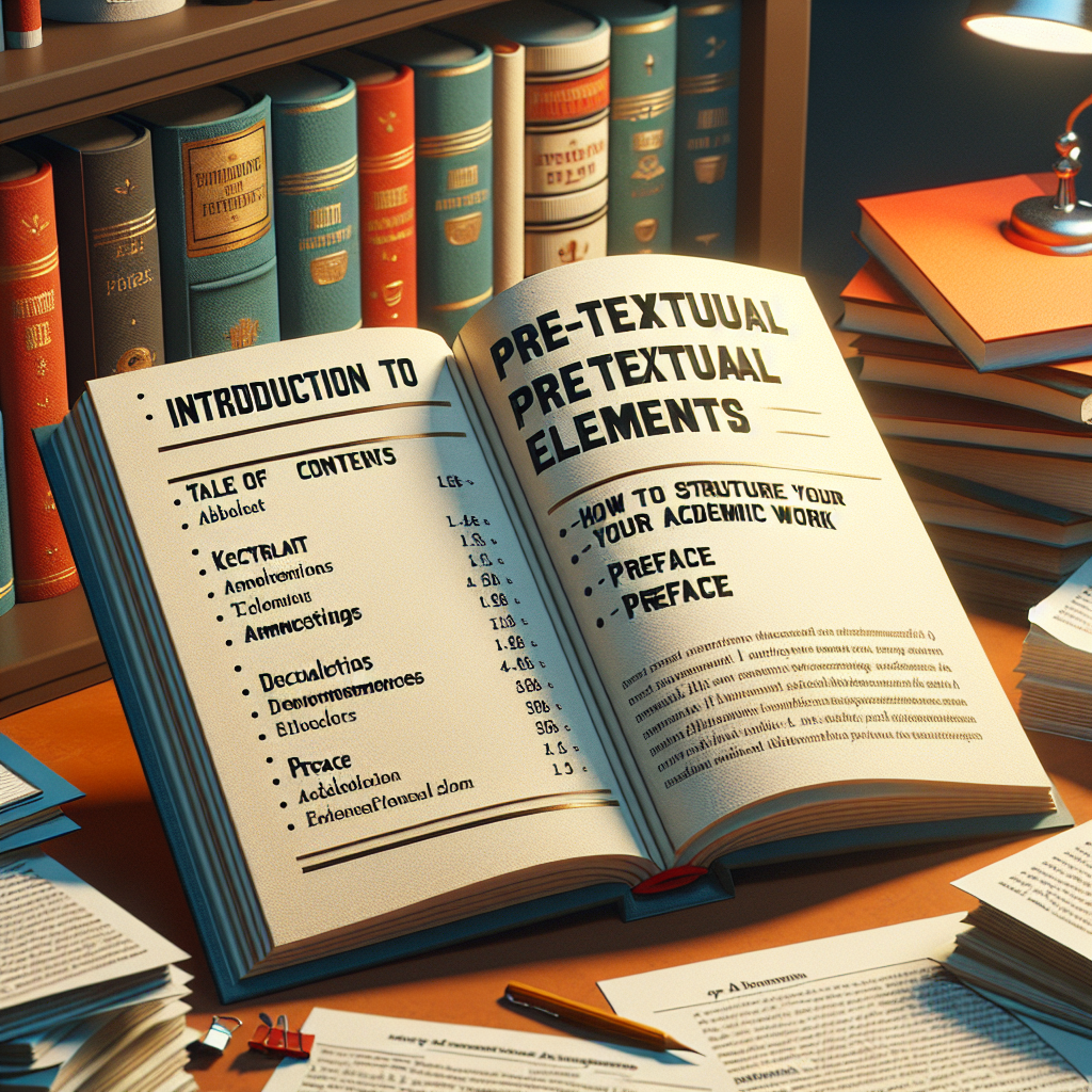 Introdução aos Elementos Pré-Textuais: Como Estruturar seu Trabalho Acadêmico